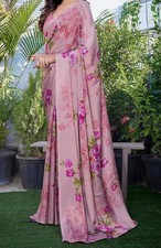 Pink floral saree for sale  COVENTRY