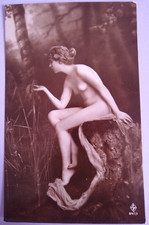 C1910s - 1920s Mujer Desnuda Risque Delicada HSB 841 2 RPPC Foto Real Postal segunda mano  Embacar hacia Mexico