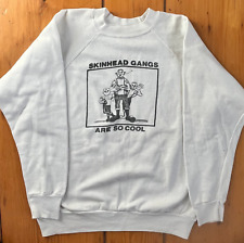 Moletom vintage Skinhead Gangs Are Cool gola redonda branco anos 80 L Oi Punk streetwear comprar usado  Enviando para Brazil