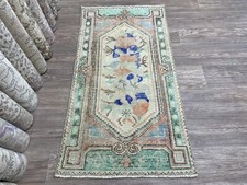 Tapete de lã tradicional 2x5 verde laranja, tapete vintage, corredor pequeno turco, usado comprar usado  Enviando para Brazil
