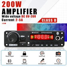 Placa amplificadora de áudio Bluetooth 200W 12V MP3 FM decodificador subwoofer volume faça você mesmo comprar usado  Enviando para Brazil