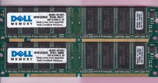 Kit de memória SDRAM 512MB 2x256MB PC-133 DELL SNPDM133/256X30 SAMSUNG 32MX64 PC133 comprar usado  Enviando para Brazil