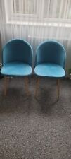 Velvet dining chairs for sale  WATFORD