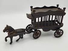 Vintage Ferro Fundido Arte Cavalo Desenhado Vagão de Circo Terrestre Carrinho Gaiola JM109 comprar usado  Enviando para Brazil