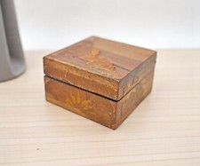 Caixa quadrada vintage de madeira tamanho pequeno original antiga feita à mão, usado comprar usado  Enviando para Brazil