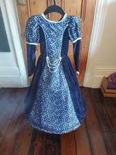 Blue faux velvet for sale  LONDON