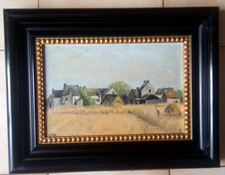 Usado, HUILE SUR TOILE ANCIENNE FORMAT 2P 24 CM X 16 CM PAYSAGE BRETON PEINTURE PARIS comprar usado  Enviando para Brazil