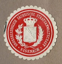 Siegelmarke grossherzoglich s� gebraucht kaufen  Berlin
