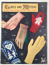 Guantes y mitones de colección 1953 para tejer y ganchillo para toda la familia Vol 29 segunda mano  Embacar hacia Mexico