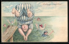 Lithographie dicker badeanzug gebraucht kaufen  Berlin