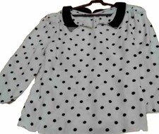 Blusa Feminina Tamanho 10 Peter Pan Gola Easy Care Smart Bolinhas Trabalho, usado comprar usado  Enviando para Brazil