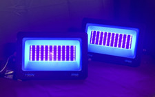 Usado, Onforu pacote com 2 D100UV 100W LED luz preta à prova d'água luz de inundação neon brilho festa comprar usado  Enviando para Brazil