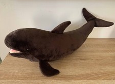 Adventure World Japão - Golfinho de pelúcia escuro realista 'falsa baleia assassina' 48cm, usado comprar usado  Enviando para Brazil