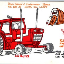 Usado, c1970s Niota, IL Trator Farm Art QSL Rádio Cartão Tanner Sod Buster Desenho A44 comprar usado  Enviando para Brazil