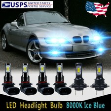 Para BMW Z3 1996-2002 - 6X lâmpada de farol dianteiro LED feixe alto baixo + luz de neblina HKL comprar usado  Enviando para Brazil