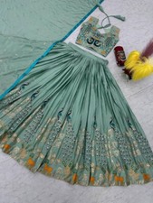 Peacock embroidered lehenga for sale  Boyds