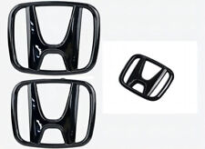 Usado, 3 peças para 2022-UP Civic 11º emblema de aderência frontal preto brilhante emblema traseiro comprar usado  Enviando para Brazil