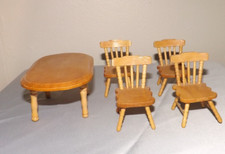 Mesa e quatro cadeiras de madeira escala 1:12 para casa de bonecas comprar usado  Enviando para Brazil