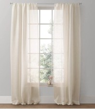 Lote de 2 painéis cortina de linho transparente 84x50 ferragens de restauração bebê e criança comprar usado  Enviando para Brazil