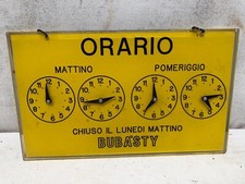 Targa orario vintage usato  Seregno