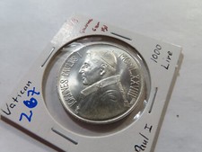 Z67 Cidade do Vaticano Paul I 1978 Prata 1000 Liras Gem BU comprar usado  Enviando para Brazil
