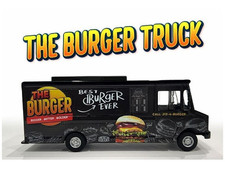 USA - STEP VAN Food Truck - Burger - czarny - amerykańska diorama 1:64 na sprzedaż  Wysyłka do Poland