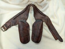Original George Lawrence Colt SAA Double Buscadero Basketweave Tooled Rig 32-38" comprar usado  Enviando para Brazil