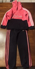 Calça de lã Adidas menina infantil 2 peças com capuz de lã ativa rosa top preta tamanho 7 comprar usado  Enviando para Brazil