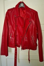 Red faux leather for sale  BRISTOL