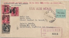 1929 Ancon Canal Zone para Montevidéu, Uruguai Correio Aéreo Registrado... (63924), usado comprar usado  Enviando para Brazil