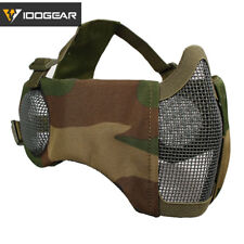 Usado, Máscara de malha dobrável tática meia face IDOGEAR protetora caça paintball camuflagem comprar usado  Enviando para Brazil