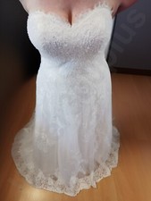 Brautkleid linie weiß gebraucht kaufen  Wetzlar