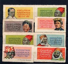 COLONIAS DE FRANCIA, 8 CENICIENTAS ANTIGUAS DIFERENTES, 1922, EN MUY BUEN ESTADO segunda mano  Embacar hacia Mexico