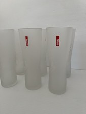 6 X PERONI NASTRO AZZURO Copos de Cerveja Fosco Etiqueta Vermelha 300ml MAN CAVE comprar usado  Enviando para Brazil