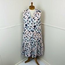 Vestido feminino Foxwood Elements 14 estampa aquarela pastel Midi Ramie comprar usado  Enviando para Brazil