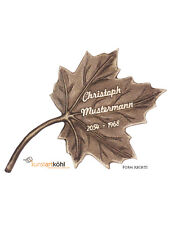 Bronze gedenkblatt ahornblatt gebraucht kaufen  Wallenhorst