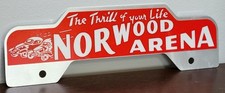 Placa de licença vintage Norwood Arena topper carro de corrida automático estoque arrasto massa MA comprar usado  Enviando para Brazil