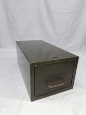 Vintage PRONTO Exército Verde Caixa de Arquivo Homem Caverna Industrial Gaveta Única comprar usado  Enviando para Brazil