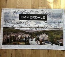 Emmerdale signed tea for sale  LISKEARD