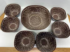 handcrafted set bowl pottery for sale  Enid