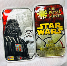 Barra de arte prata Star Wars Darth Vader esmalte duplo personalizado Castronomics 1 oz .999 comprar usado  Enviando para Brazil