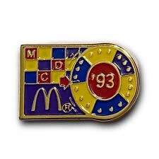 Pin McDonald’s MCD mesa de roleta 1993 vermelho, amarelo e azul broche de metal lapela comprar usado  Enviando para Brazil