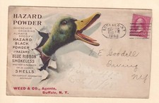 1898 Buffalo NY pó perigo espingarda conchas capa publicitária com pato pato pato-real comprar usado  Enviando para Brazil