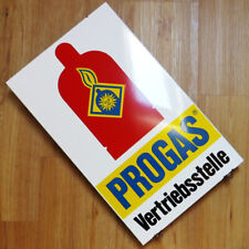 PROGAS Vertriebsstelle Altes Emailschild Dortmund um 1965 Propan Flüssig Gas TOP, usado comprar usado  Enviando para Brazil
