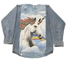 Camisa manga longa personalizada GuzFurbished Cut n Sew The Mountain Rainbow unicor tamanho P, usado comprar usado  Enviando para Brazil