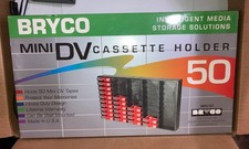 Usado, RACK DE ARMAZENAMENTO Bryco MDV-50 Mini DV 50 Suporte de Fita (NOVO EM FOLHA) Com Tampa Deslizante comprar usado  Enviando para Brazil