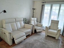 Salon cuir blanc d'occasion Salon cuir blanc d'occasion  Pernes