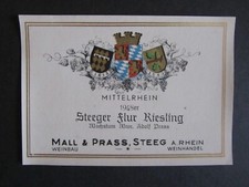 Weinetikett mittelrhein 1948er gebraucht kaufen  Deutschland