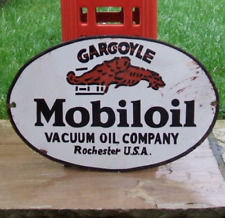 Enamel sign mobiloil for sale  ANDOVER