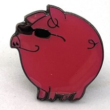 Broche emblema de lapela rosa porco em óculos de sol presente fazenda lembrança novidade, usado comprar usado  Enviando para Brazil